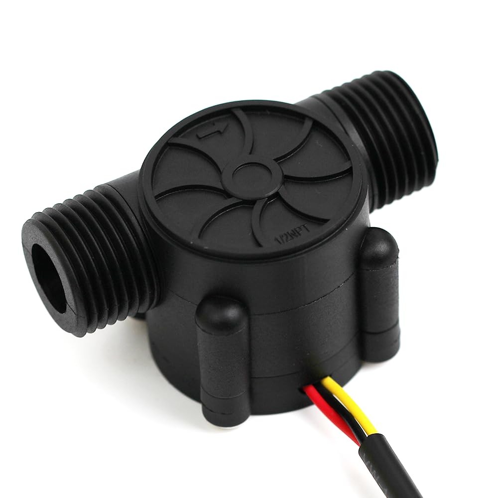 SENSTREE G1/2 ’’ Flow Hall Sensor with NPT Thread, 1-30L/Min Black