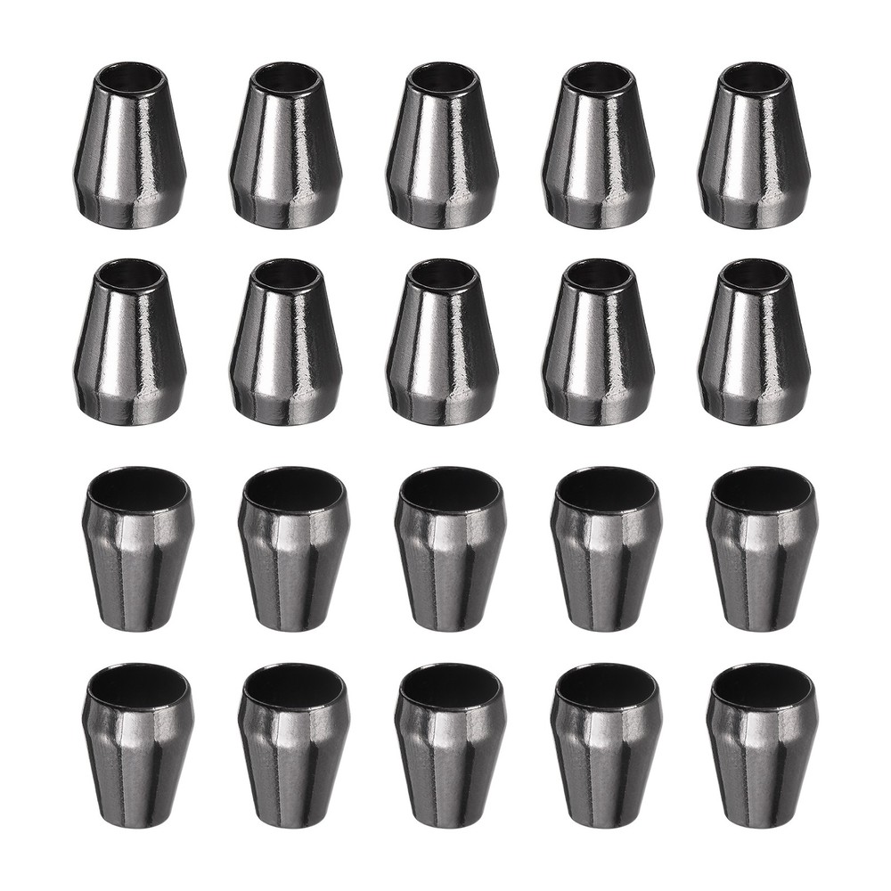 10x13x5mm Bell Stopper - 40Pack - Good for DIY Drawstring - Dark Gray