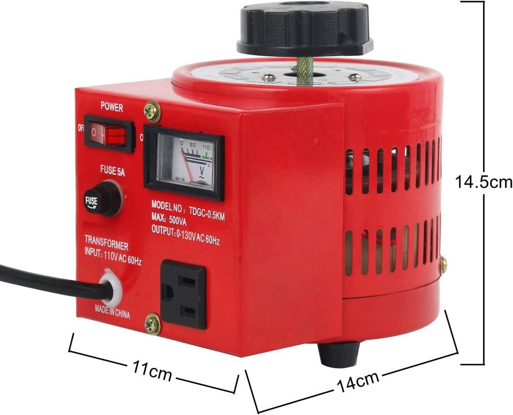 5Amp Variac Transformer Variable AC Voltage Regulator Converter 500VA 0-130V