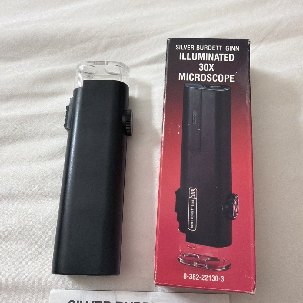 New Silver Burdett Ginn Illuminated 30X Microscope Silver Burdett Ginn