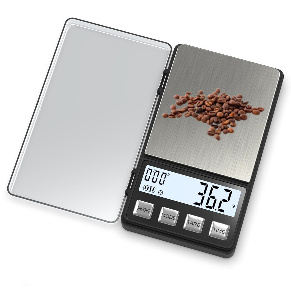Espresso Scale with Timer 1000G X 0.1G Small & Thin Coffee Scale, Mini Digital