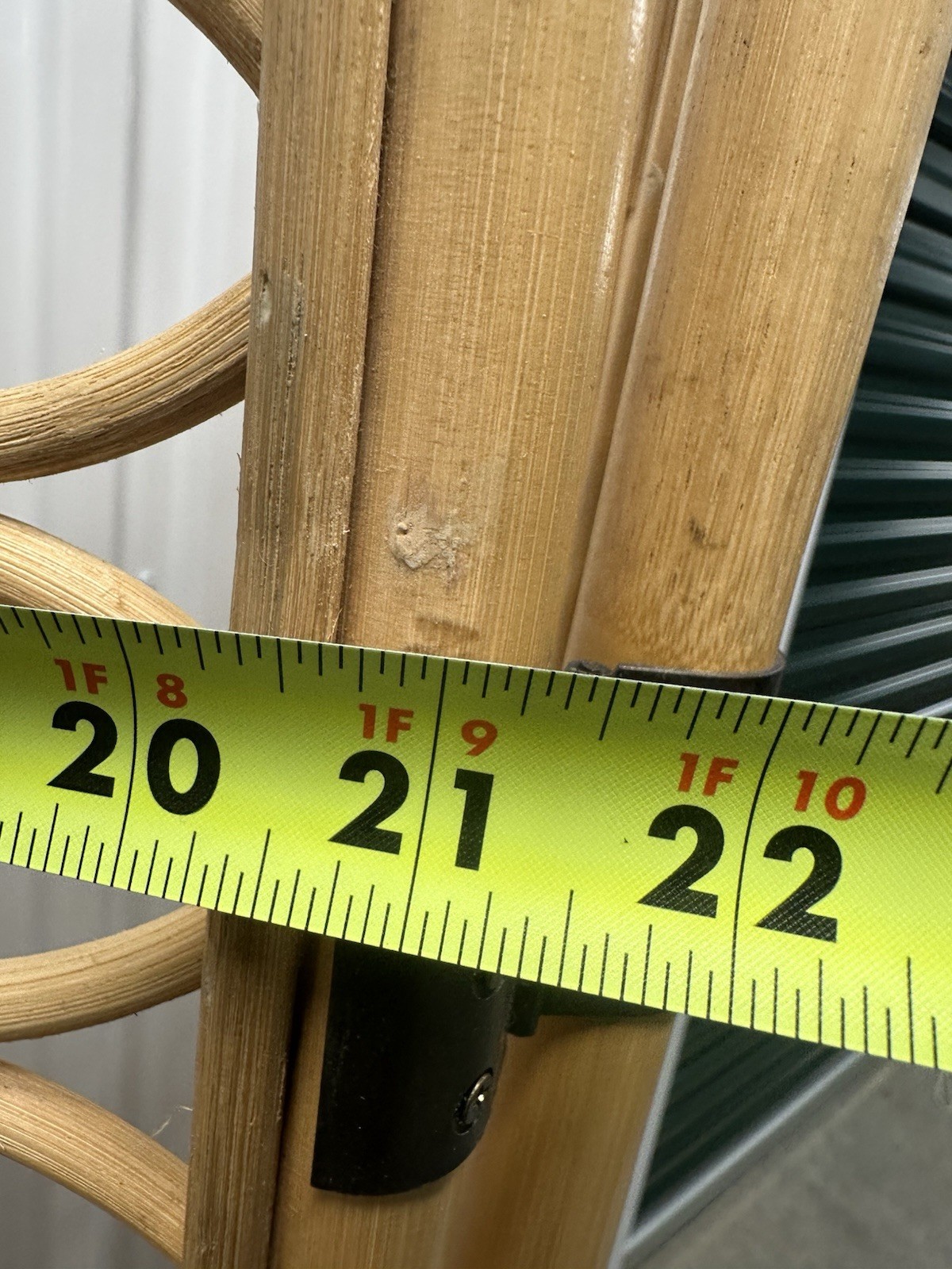 Vintage Boho Chic Bamboo Rattan 3-Panel Room Divider Screen MCM Retro