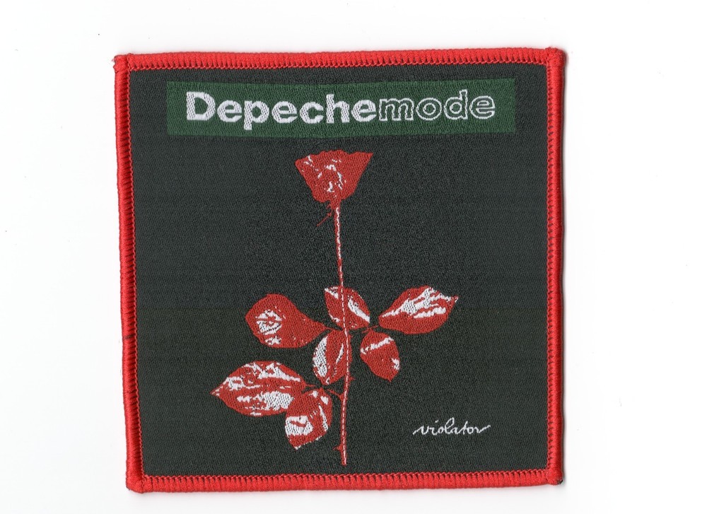 DEPECHE MODE, VIOLATOR, SEW ON RED BORDER WOVEN PATCH