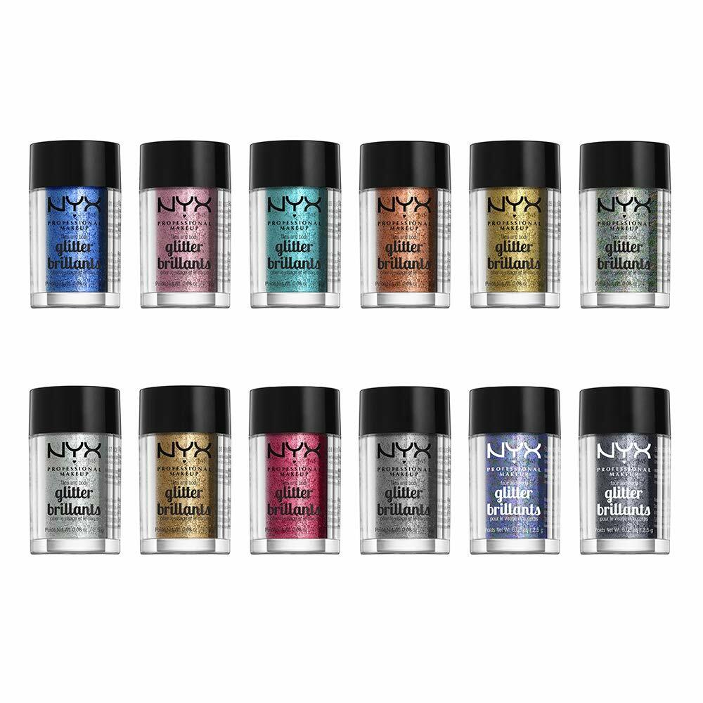 2 PACK NYX PROFESSIONAL MAKEUP Face & Body Glitter Silver Sparkle