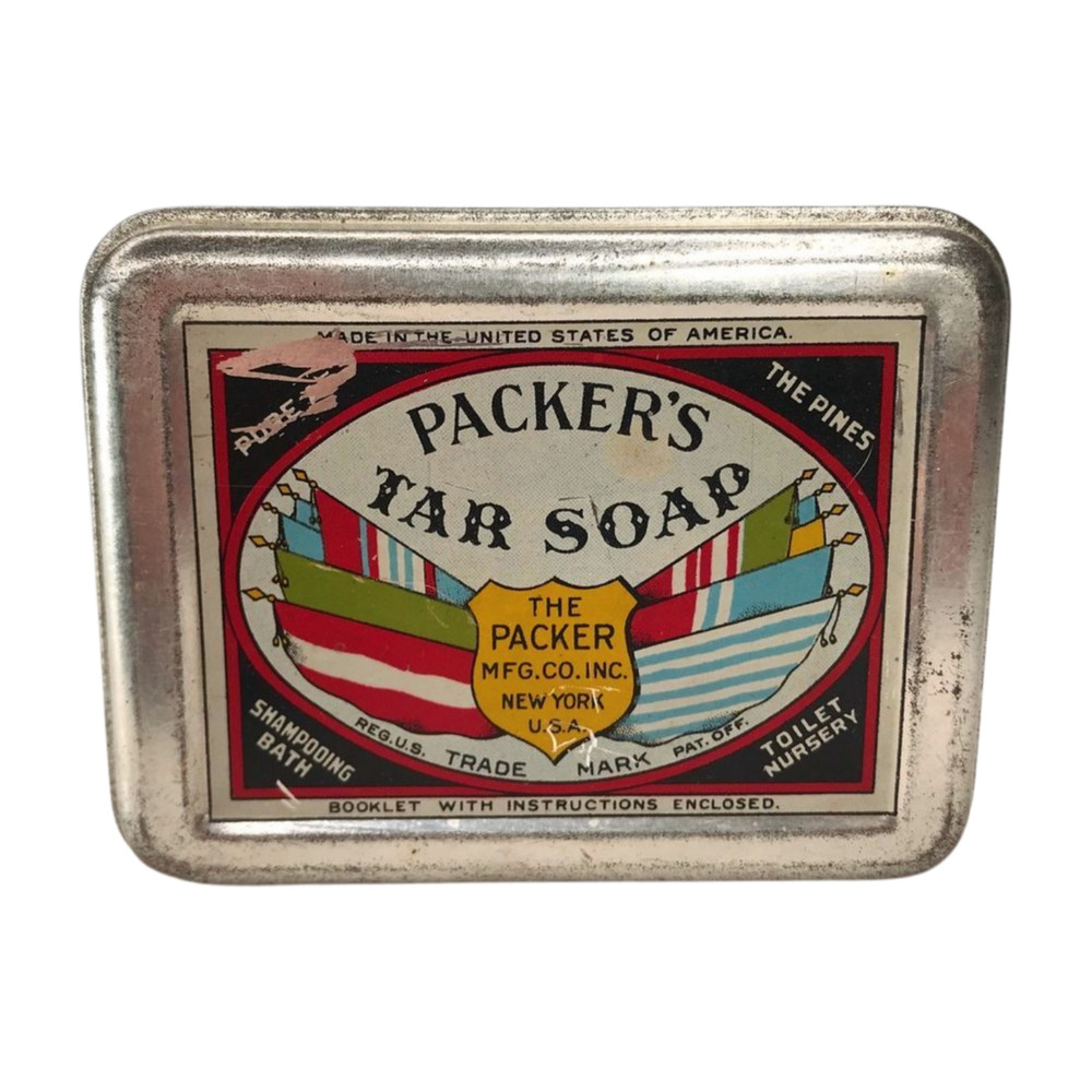 Packer's Tar Soap Empty Tin Box