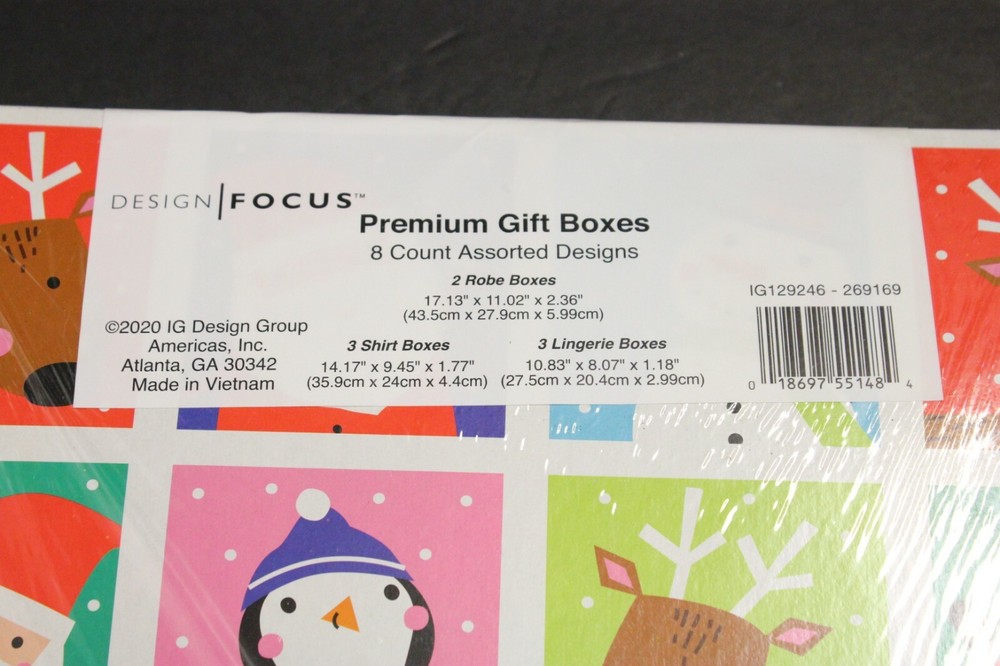 8 pack Box for Gift White Assorted Size Gift Wrap Packaging Boxes 8 Pack