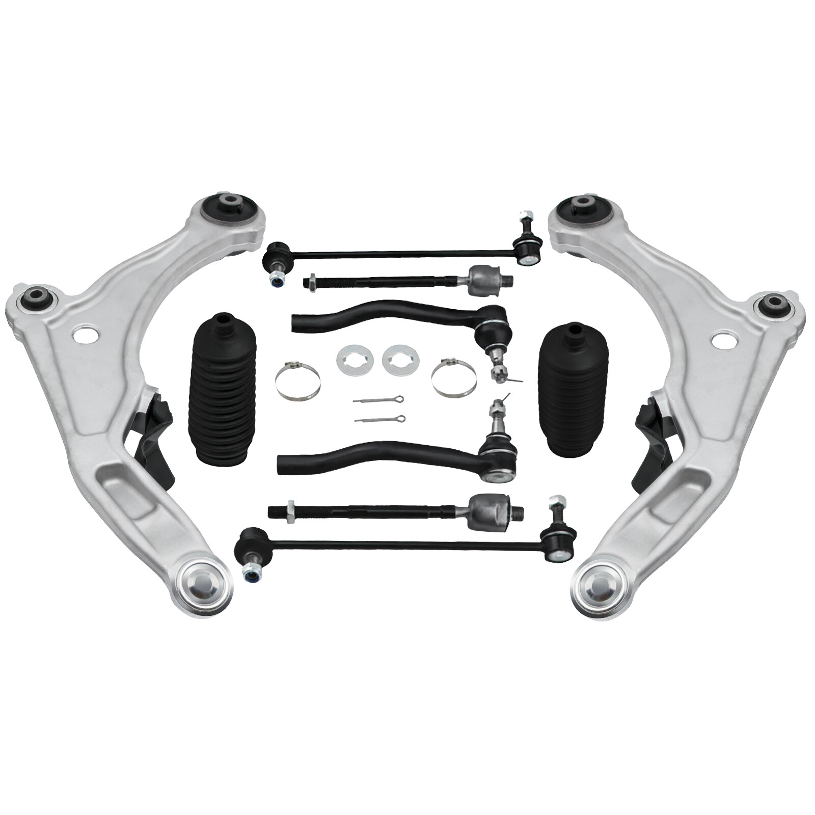 10x Front Lower Control Arms Tie Rod Sway Bar End Links for 09-14 Nissan Maxima