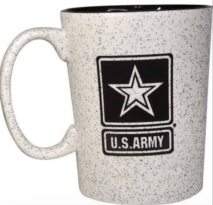 ARMY STAR SPECKLE CERAMIC MUG 15OZ