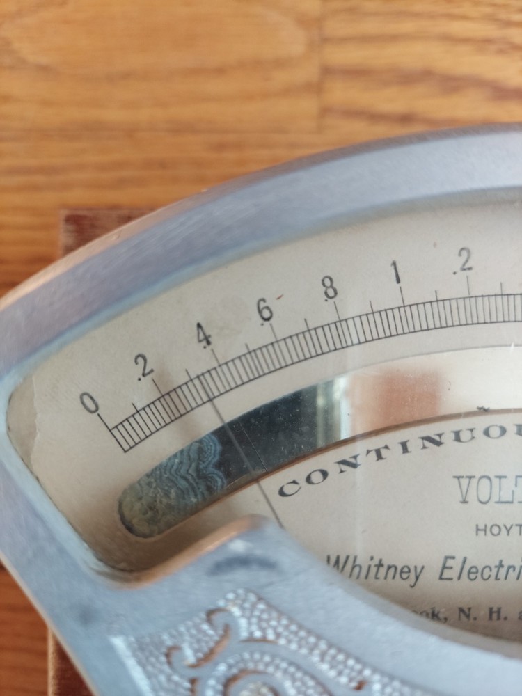 1920's Whitney Electrical Instrument: Continuous Current Voltmeter - Fast Ship