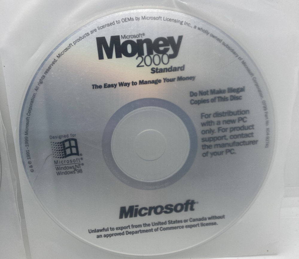 Microsoft Works 2000 And Money 2000 CD-ROM PC