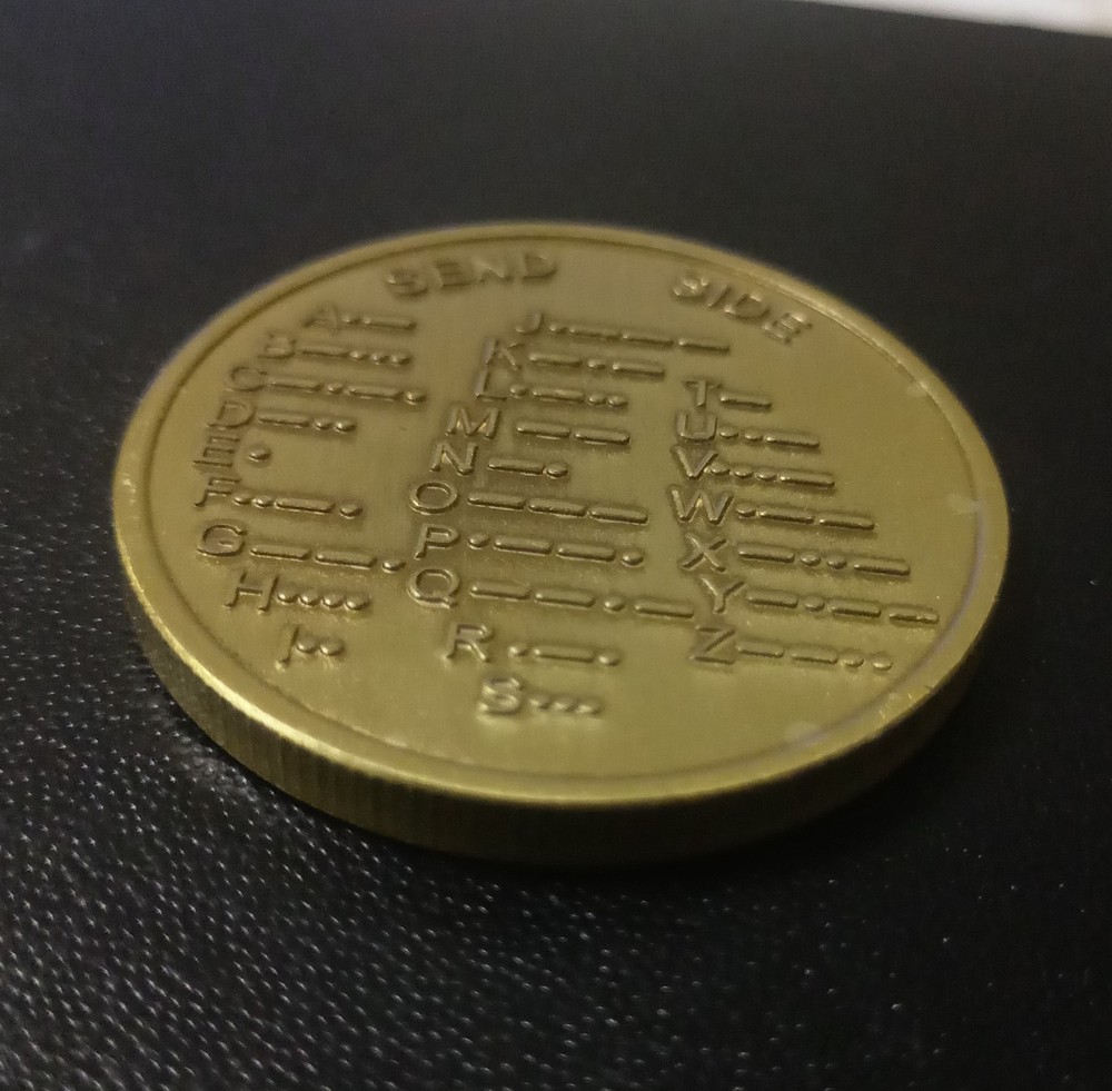 CW Morse Code Decoder Chart Medal Coin Commemorative Coin Gift Prize