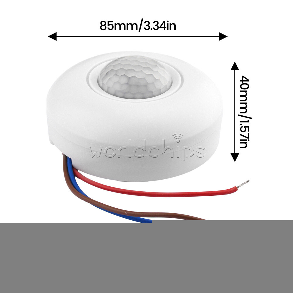 AC85-265V Infrared PIR Motion Induction Sensor Switch For LED Ceiling Light