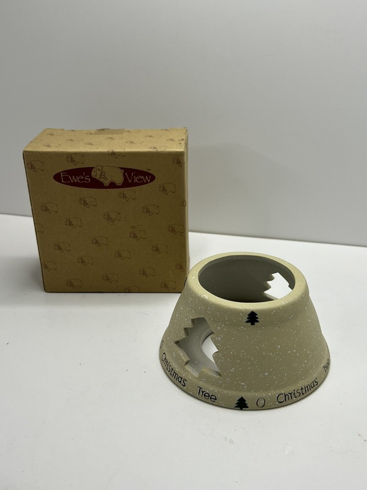 O Christmas Tree Stoneware Jar Topper Ewes View