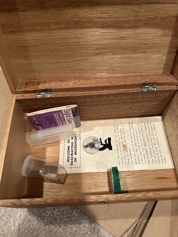 Microscope Crescent With Wood Box