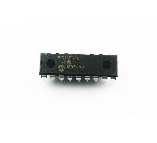 2PCS PIC16F716-I/P DIP-18 PIC16F716 Microchip DIP18 8-bit Microcontroller
