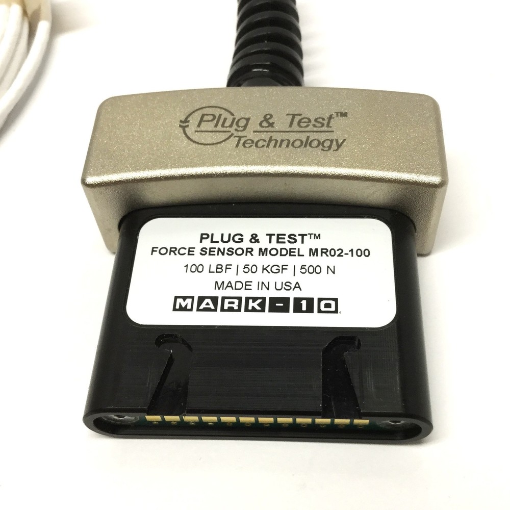 Mark-10 MR02-100 Plug & Test Force Sensor Compression Load Cell 100lbf / 500N