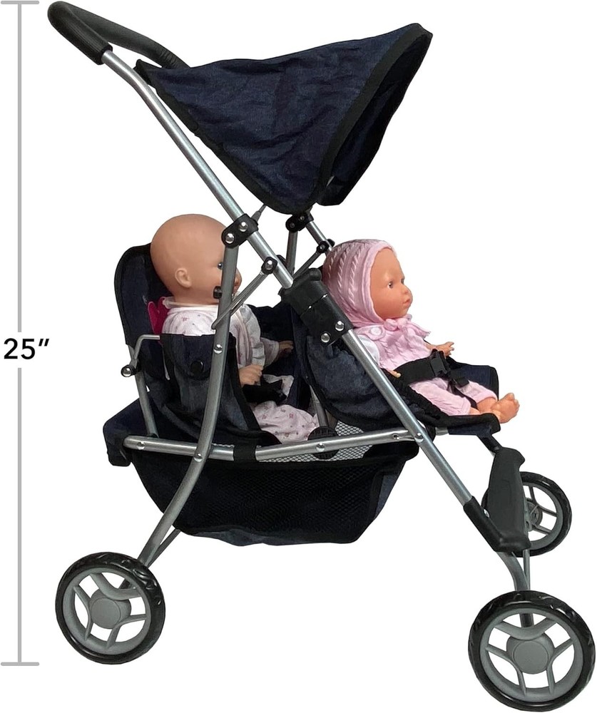 Toddler Toy Stroller with Retractable Canopy