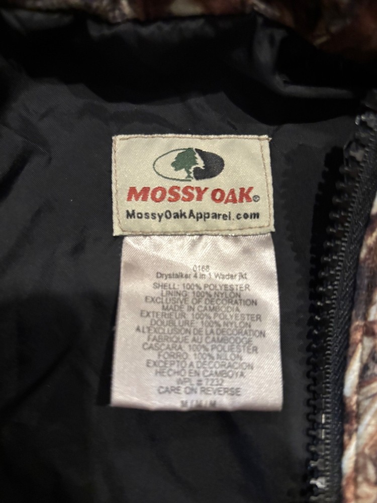 Mossy Oak Wader Jacket Mens Size Medium Duck Camo