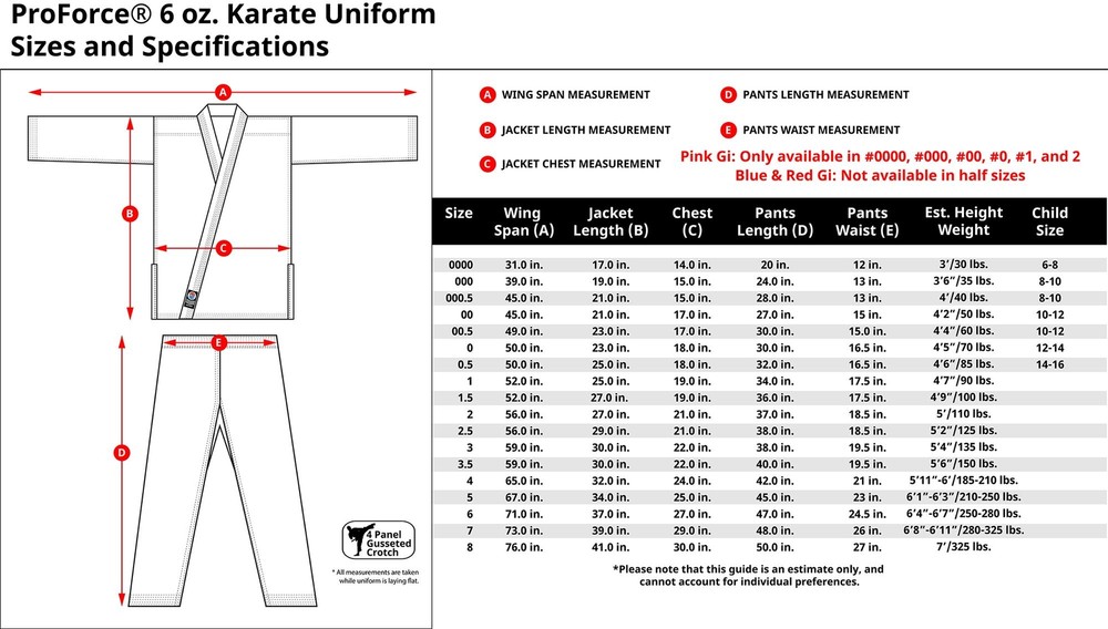 ProForce 5 oz Karate Uniform Elastic Drawstring Pants- 60/40 Blend