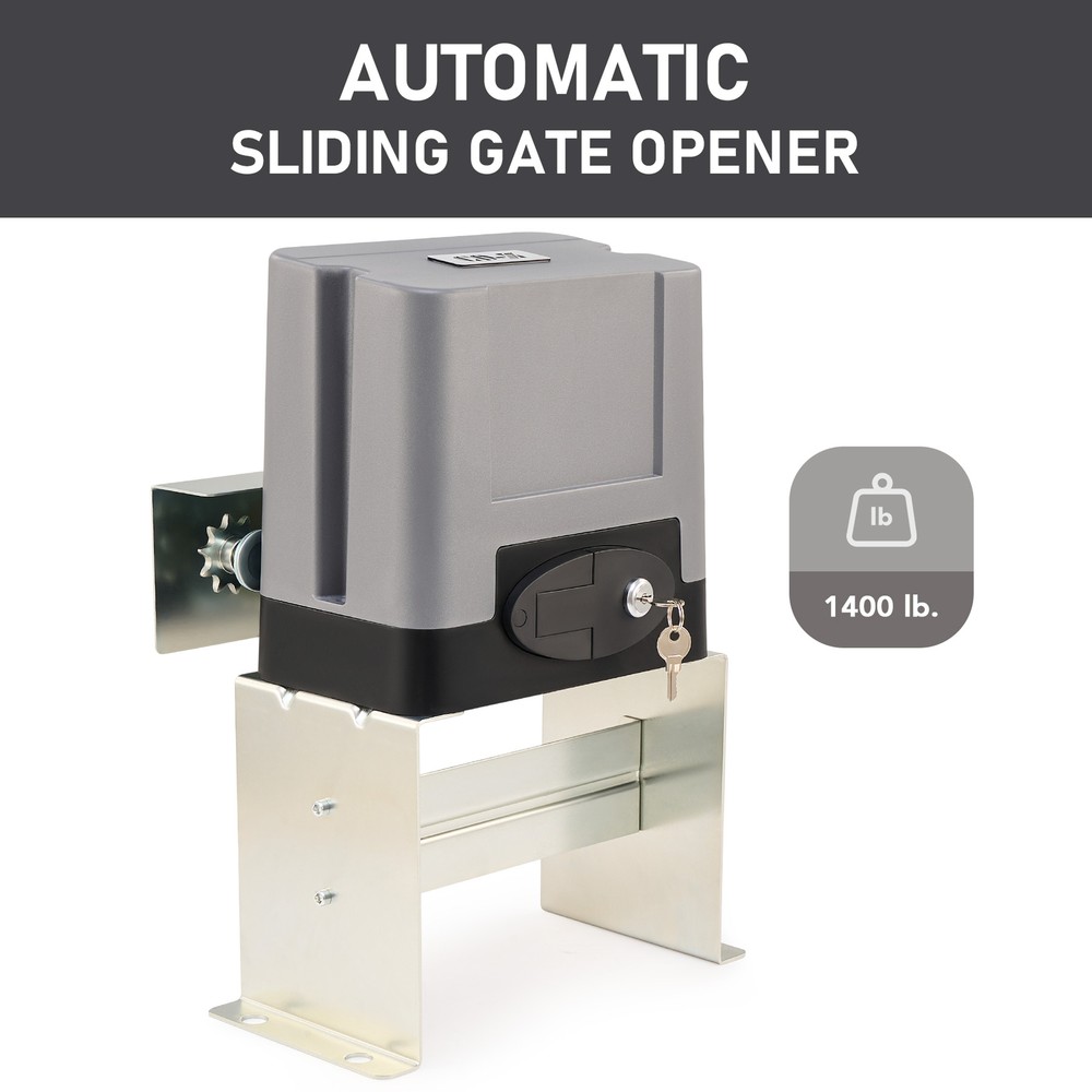 Sliding Gate Opener Electric Operator Remote Control Auto Roller 1400lbs TET