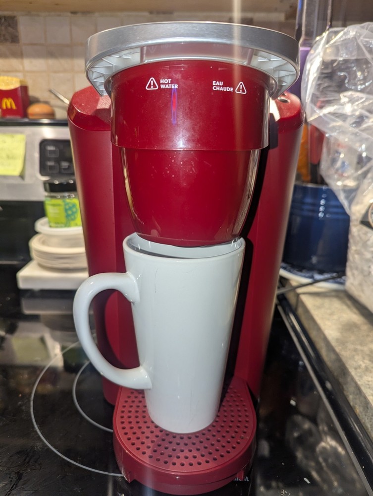 Red K-Compact K35 3 Cup Sizes Coffee Maker Counter Space Friendly 8.2" Width.