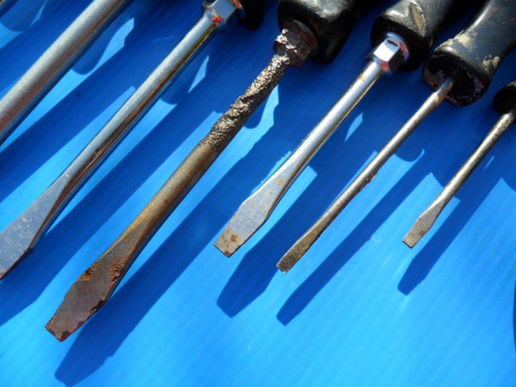 Snap On Tools Huge Screwdriver Lot 19 Pieces Hard Black Handle Plillips & Flat