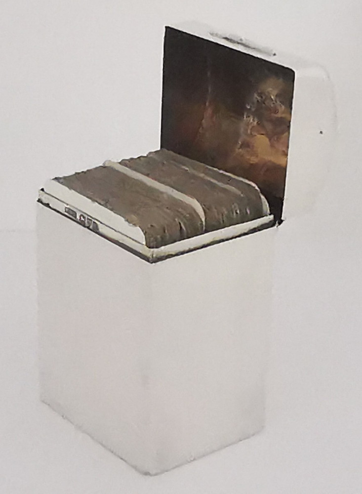 Fine Antique Solid Silver Playing Cards Box - Chester 1908