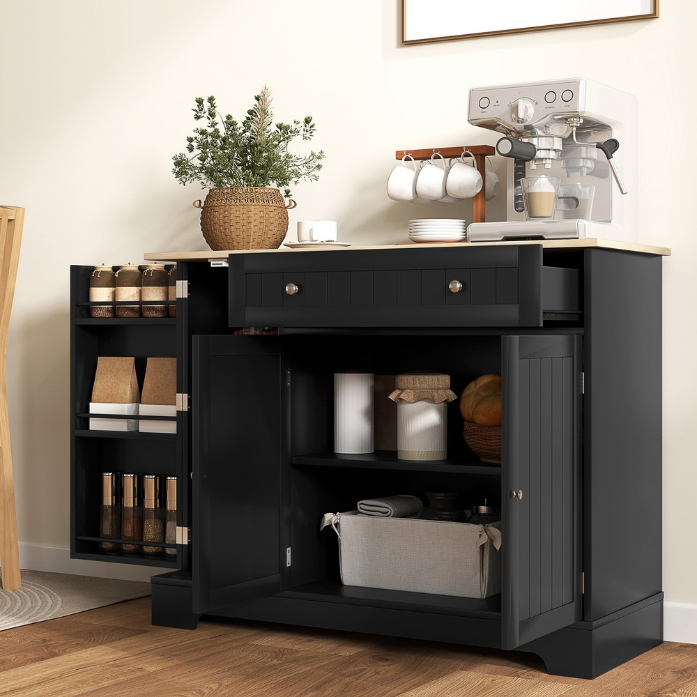 Modern Sideboard Cabinet, 41" Kitchen Buffet Cabinet with Drawer, Adjustable