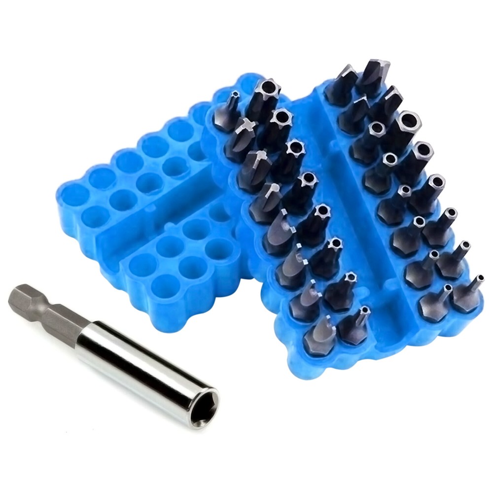 33 PC Torx Bit Set Tampered Proof Security Drill Driver Tamper Screwdrivers Bits