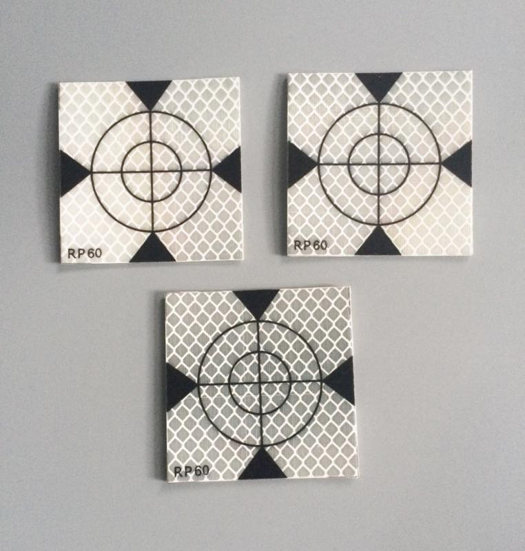 40pcs super power REFLECTOR SHEET 60 x 60 mm Reflective Tape Target