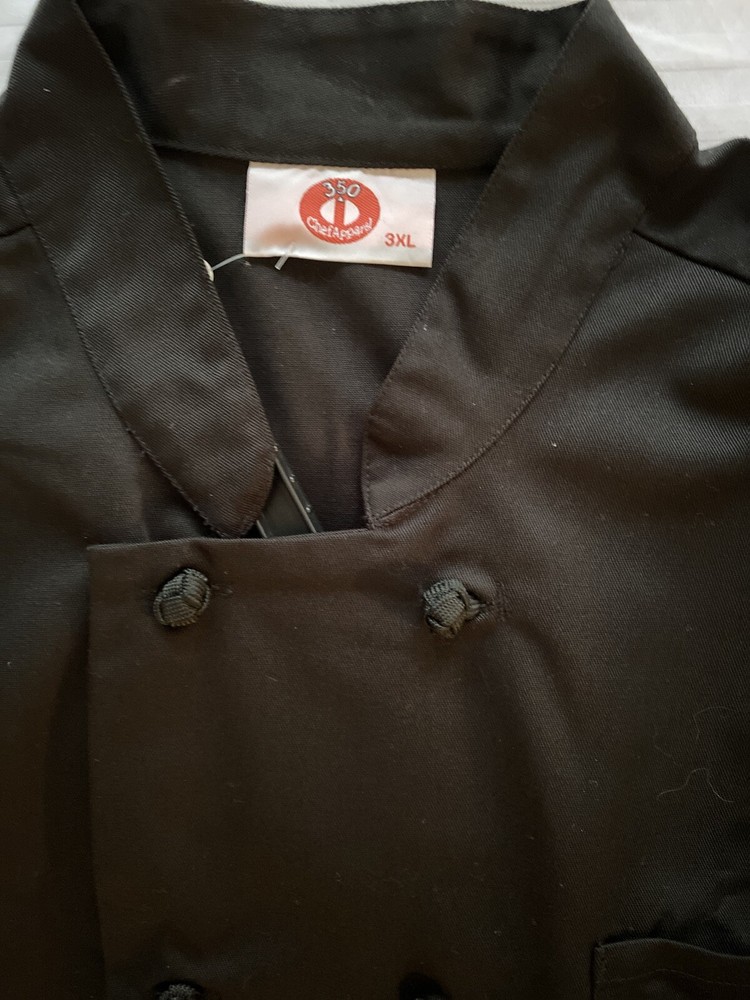 350 Chef Apparel Jacket 3XL Black