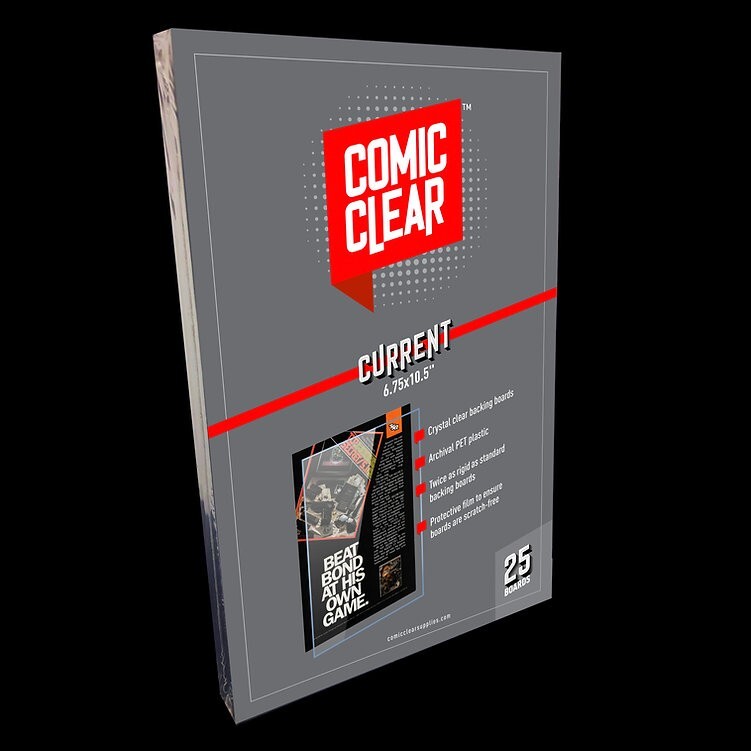 100 Clear Comic Book Backing Boards Current Archival Plastic Clear Comic Boards