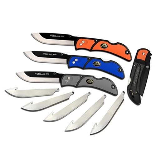 NEW Outdoor Edge Razor-Lite 3.5" EDC Blue Replaceable Blade Folding Knife