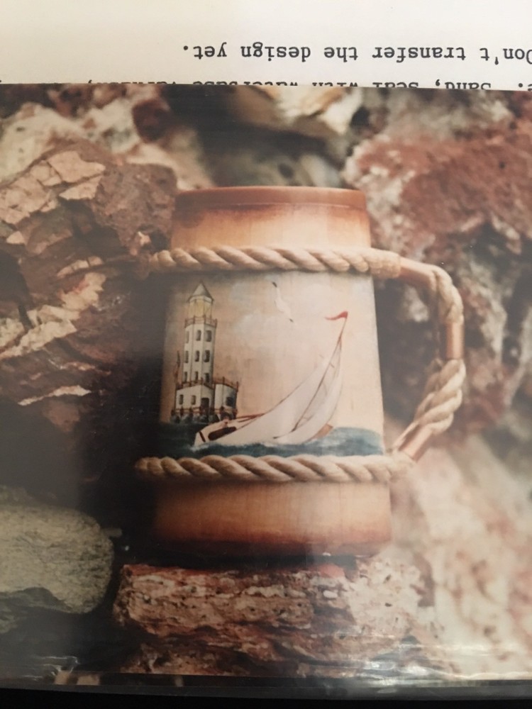 Decorative Tole Painting Pattern And Instruction Packet Lighthouse Mug