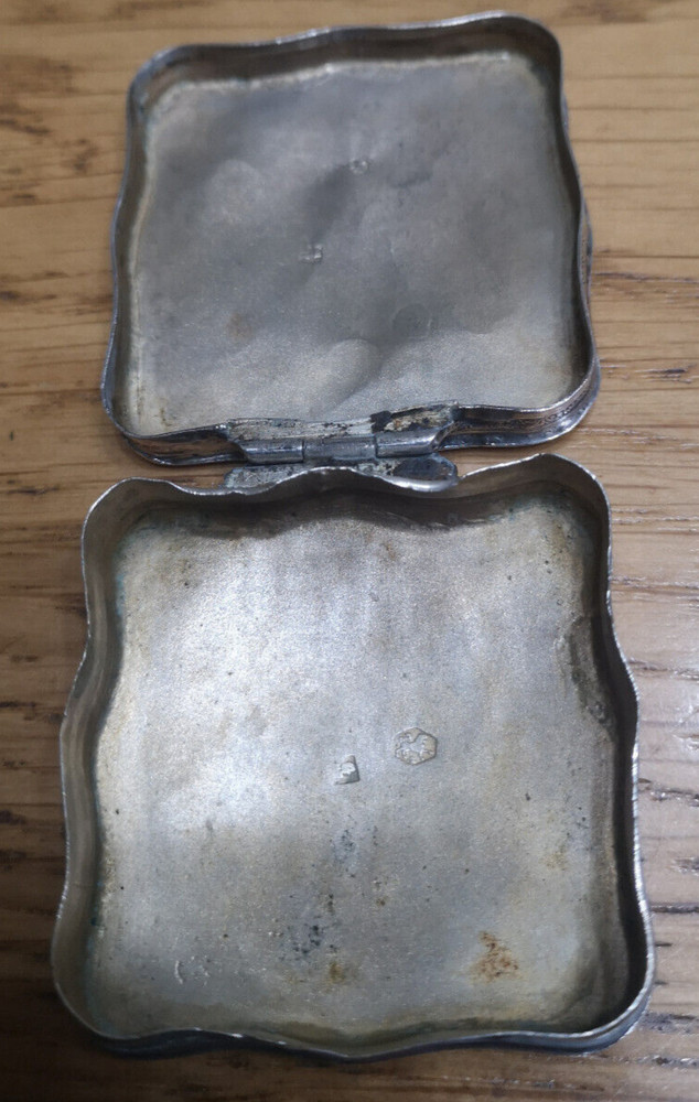 Antique Silver Snuff or Pill Box, Decorative