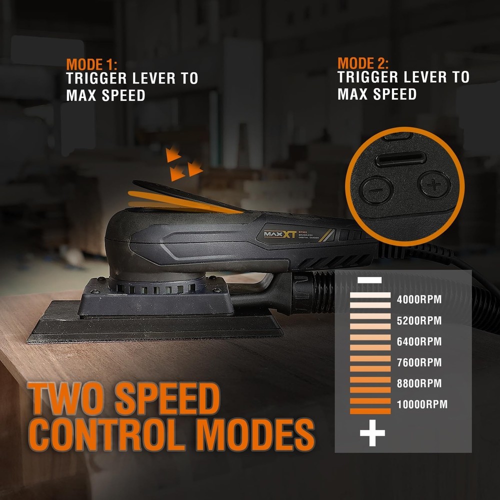 MAXXT Brushless Sheet Sander Electric 3mm Orbital 350W 3A Multi-function 1000...