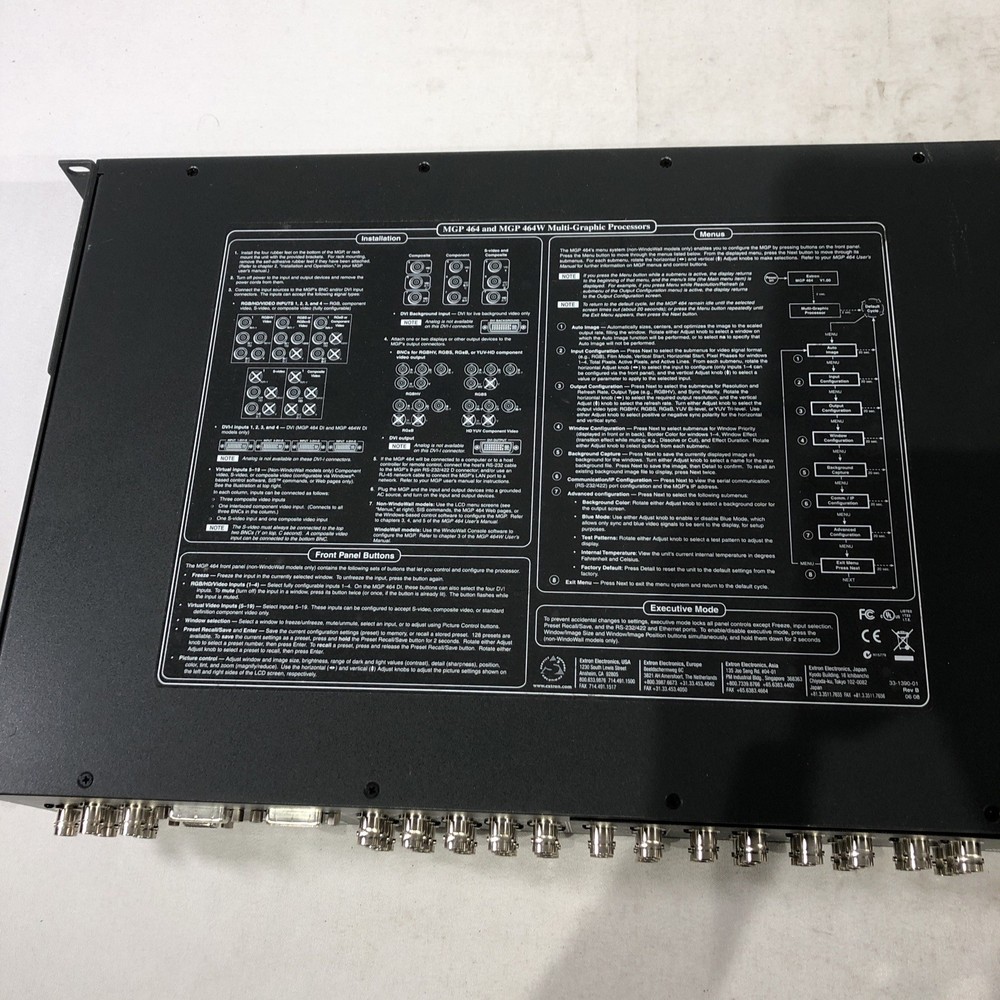 Extron MGP 464 DI Four Window Multi-Window Video HDTV RGB Processor