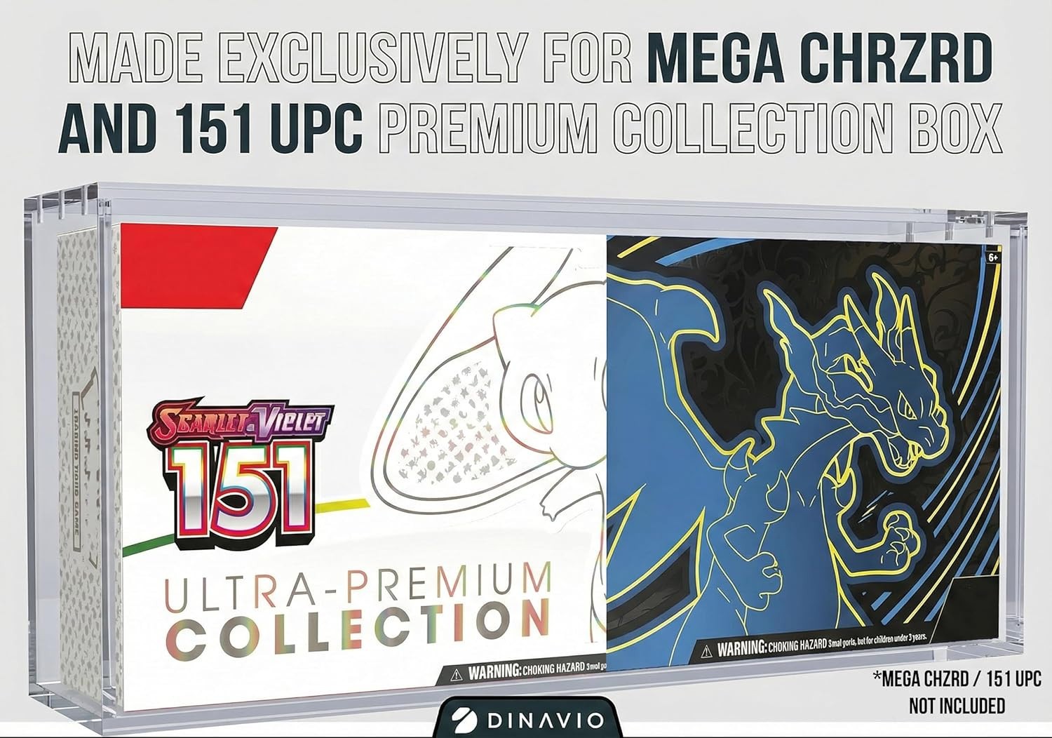Acrylic Case for Pokemon Mega Charizard X ex Ultra Premium Collection UPC