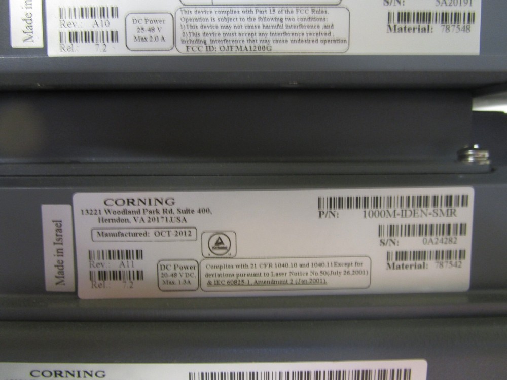 Corning MobileAccess 1000M-IDEN-SMR-G-PCS Unit - OPEN Box Missing Serial Cable