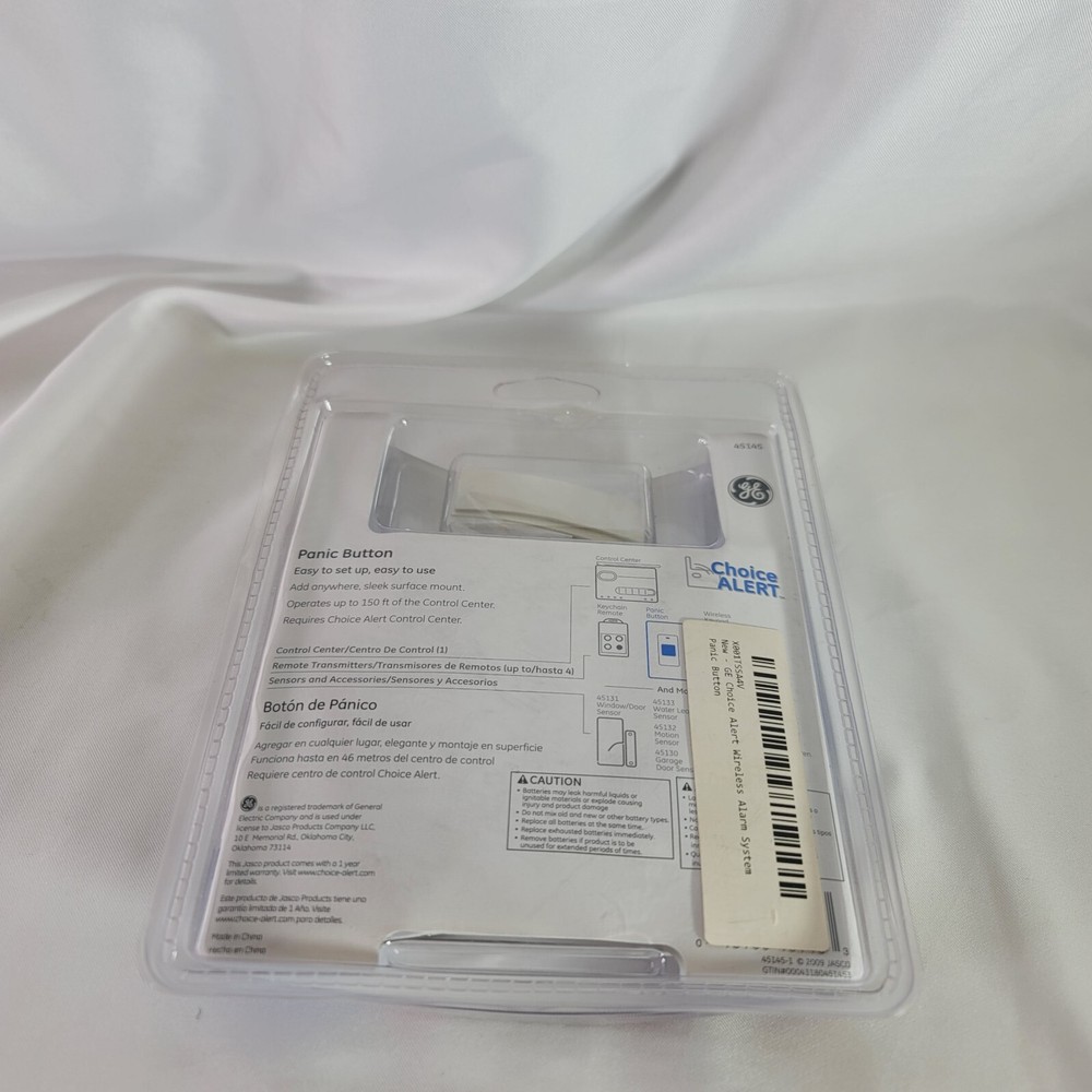 GE Clear Choice Wireless Alarm System Panic Button #45145