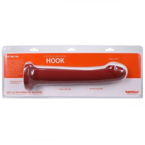 Tantus Hook Smooth Dildo - Ruby