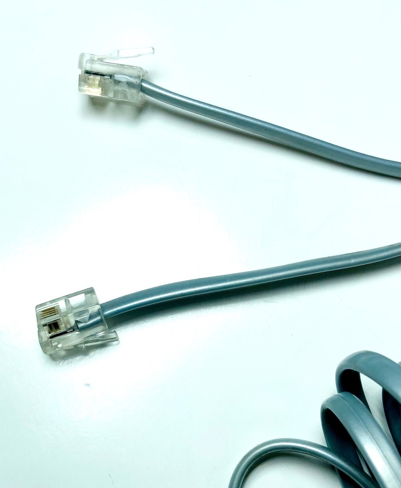 RJ11 Plug Telephone Cable - Gray