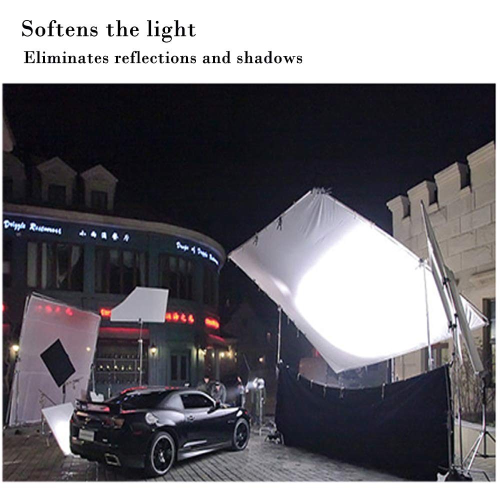 Light Diffuser Diffusion Fabric 2 Yard x 67 Inch / 2x1.7m Nylon Silk White