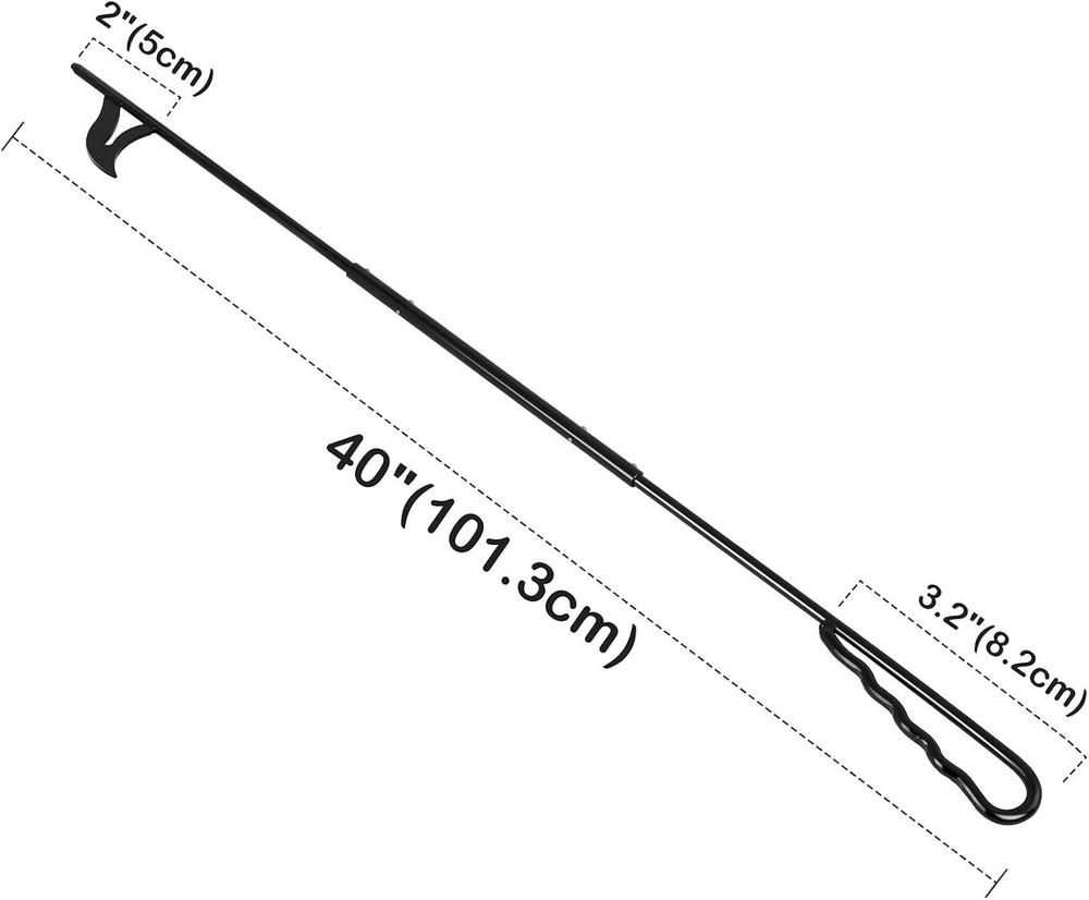 Lightweight 40-Inch Fire Poker - Quick Assembly for Effortless Fire Control