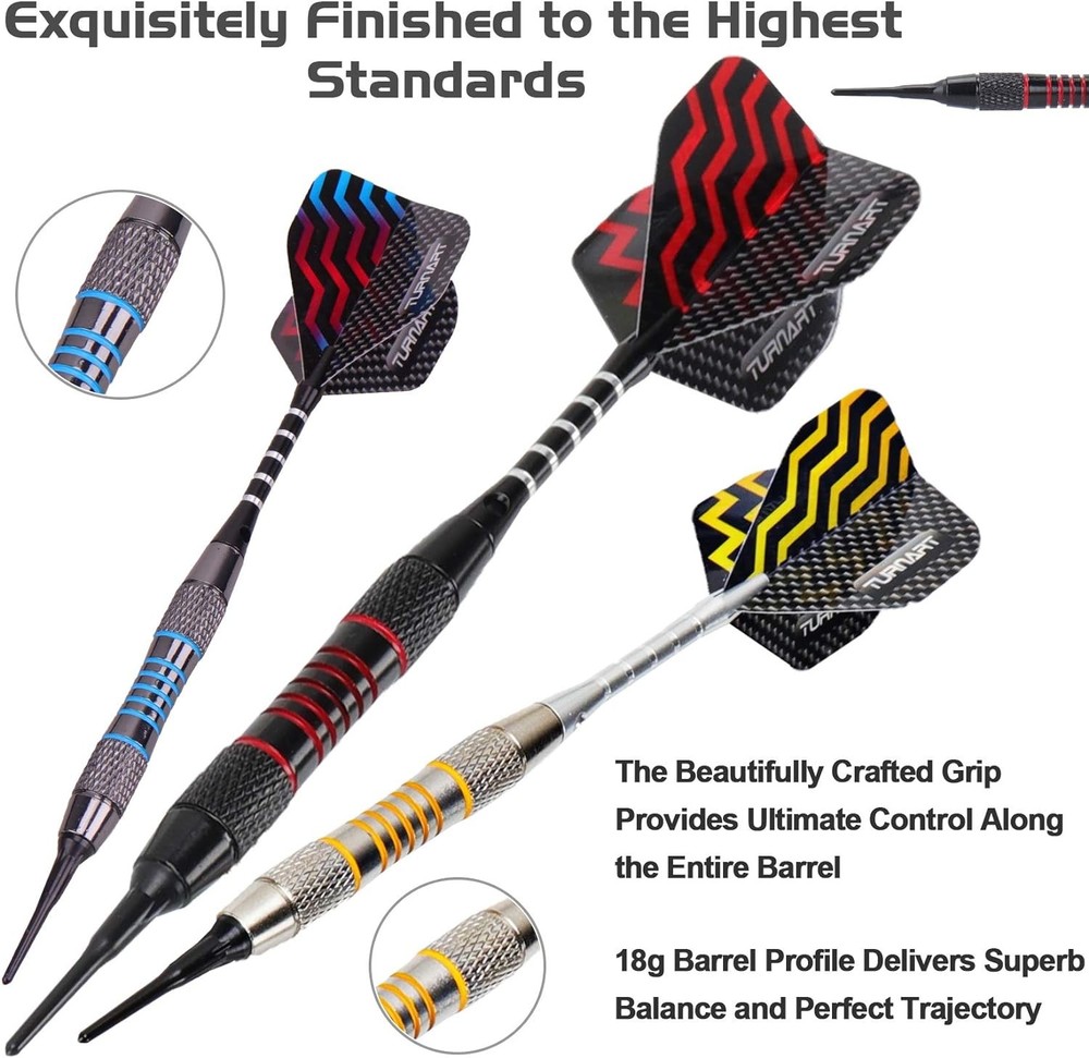 Darts Plastic Tip - Professional Soft Tip Darts Set for Electronic Dartboard ...