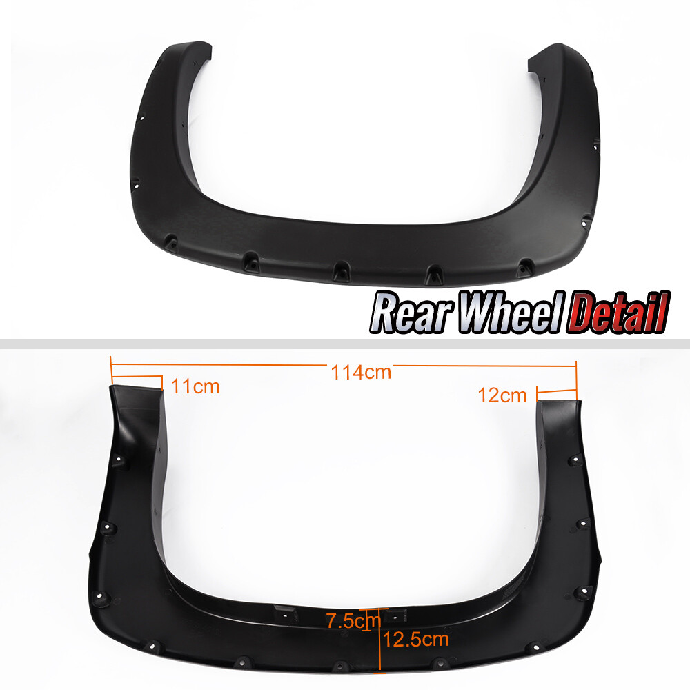 Fit For 1999-06 Chevy Silverado GMC Sierra Pocket Style Rivet Fender Flares 4PCS