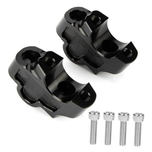 Motorcycle Handlebar Risers,  CNC Handle Bar Risers Mount Clamp Adaptor