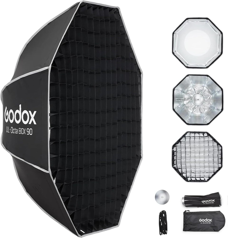 Godox UL-Octa 90cm Quick Release Octagonal Softbox, Foldable 35" Octabox Fast...