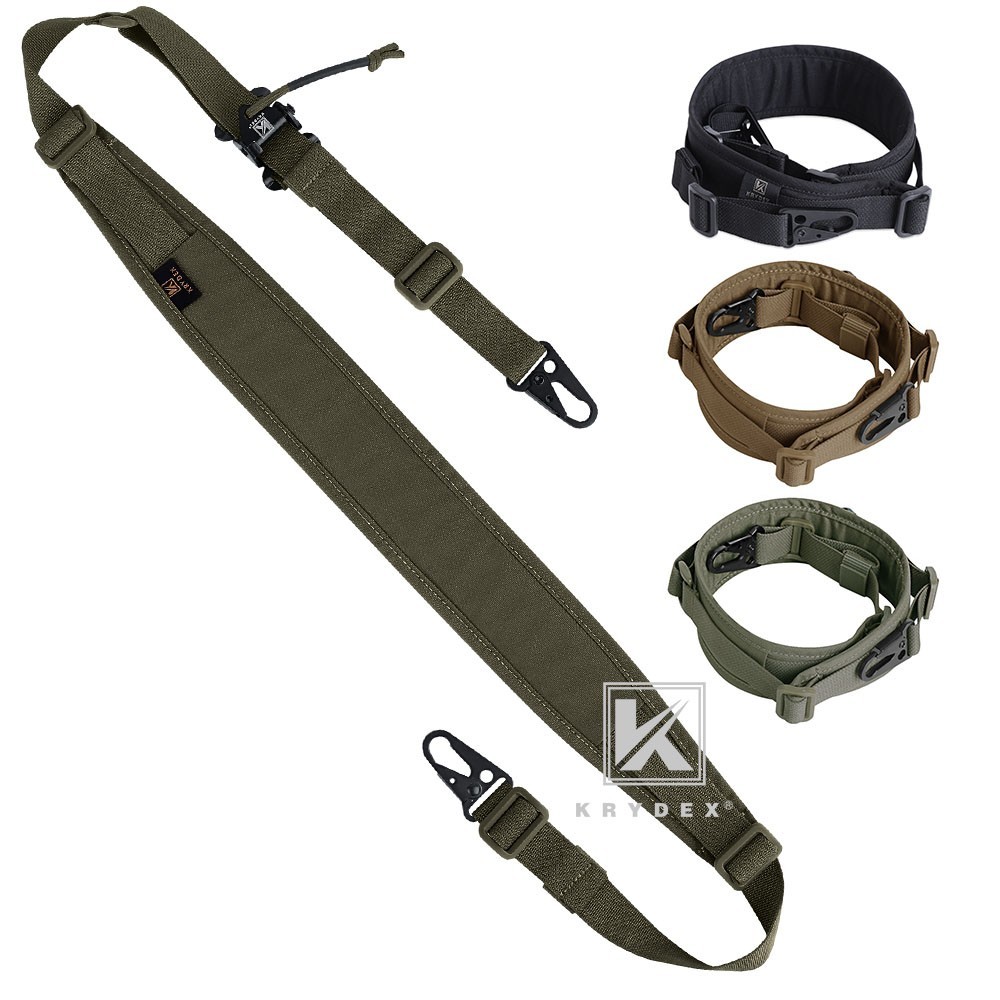 KRYDEX Tactical Sling 2 / 1 Point Shoulder Strap Padded  Shooting Sling