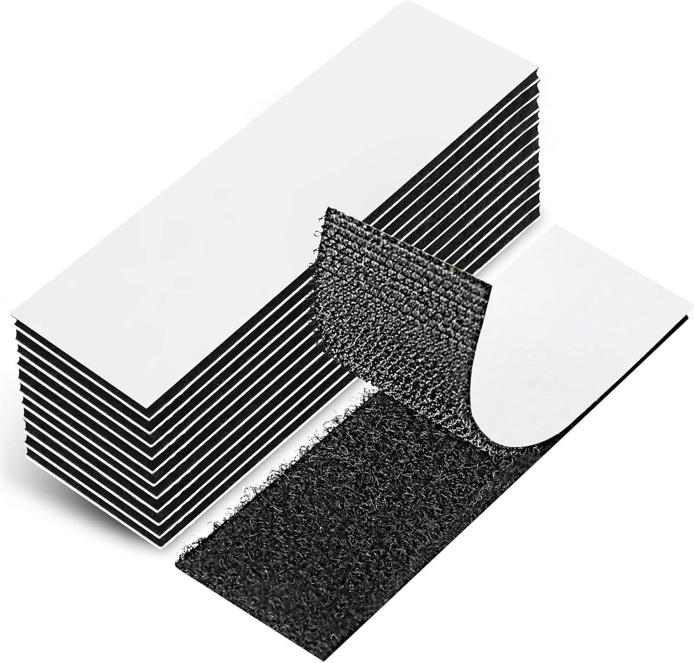 Invisible Wall Fastener Tape - 12 Pack Durable 1x4in Hook and Loop Strips